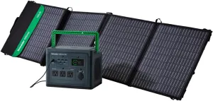 Schneider OffGrid Portable Power Station 700W PPS730 with 100W Portable Solar Panel PSP100 for Outdoor Camping RV Home Backup