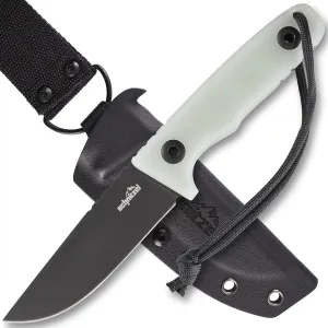 SCHNITZEL TRI - Outdoor Knife with Kydex Sheath and Dangler Carrying System – Bushcraft-Knife, Outdoor, Leisure, Adult (Jade)