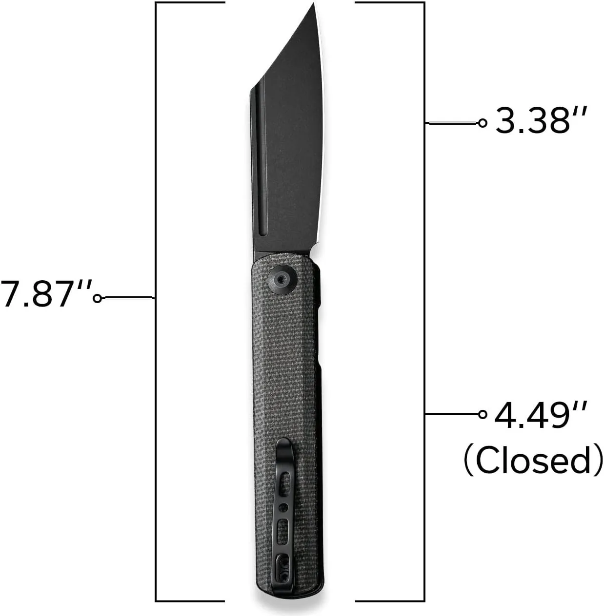 SENCUT Bronte Folding Pocket Knife with Front Flipper Opener, 3.38 Inch Blade Green Micarta Handle with Black Stonewashed 9Cr18MoV Blade SA08F