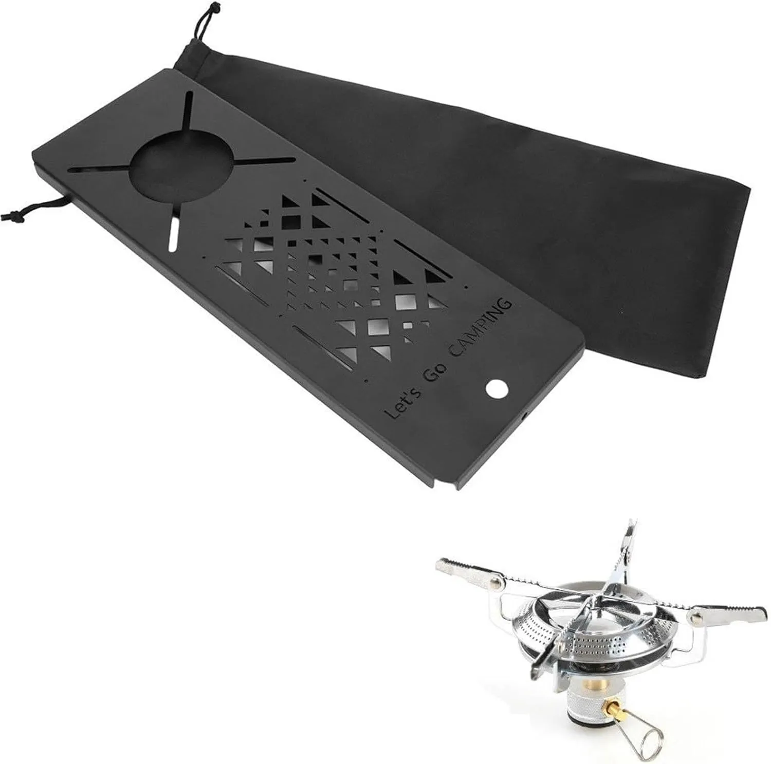 Septpenta Camping Table Board, Adjutable Height Aluminum Camp Table, Portable Multifunctional Spider Stove Table Plate， Compact and Portable for Camping, Hiking Or Outdoor Activities