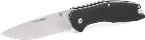 Sheffield 12166 Shiloh Assisted Open Knife, 3.5 Inch Blade Tactical Knife, EDC Knife for Survival Gear, Tactical Gear, Self Defense, Drop Point Blade, G10 Handle