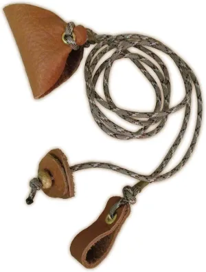 Shepherd Sling, Survival Gear Handmade with Kevlar Thread & Bison Leather