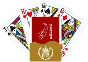 Shrimp Skin Swimng Marine Animals Royal Flush Poker Playing Card Game
