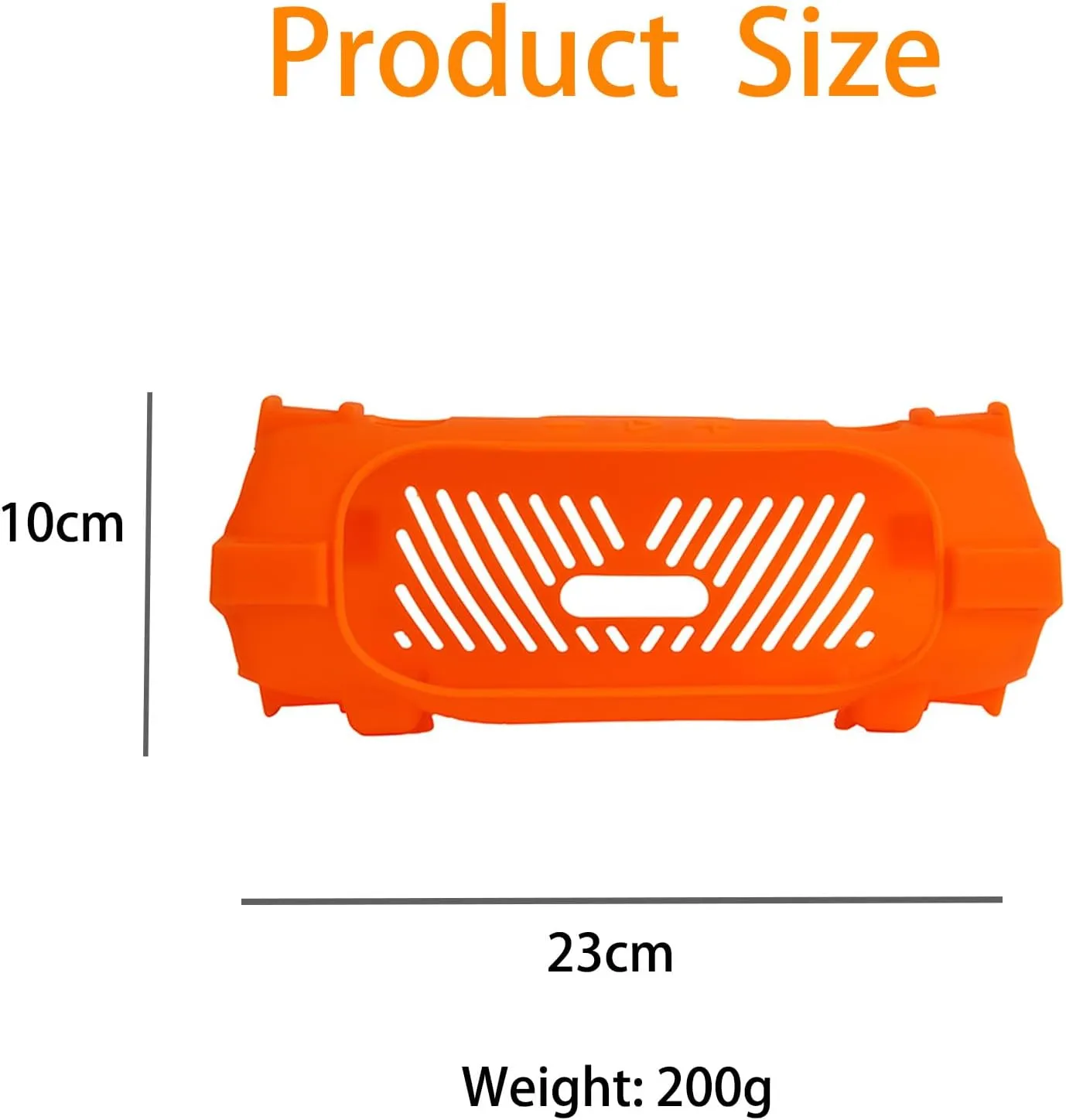 Silicone Carrying Case for Charge 6 Case Portable Bluetooth Speaker Protective Holder Anti-scratch Impact Resistance Travel Carrying Storage Bag with 1pcs Shoulder Strap & 2pcs Straps (Orange)