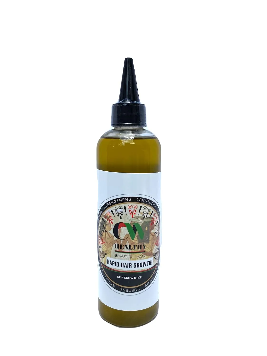 Silk Growth Oil with 6 Organic Essentials for Rapid Hair Growth, Shine, Strength, and Elasticity - Repairs, Balances pH, Prevents Breakage