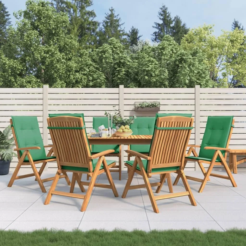 Sillas De Patio Camping Chair Lawn Chairs Outdoor Patio Chairs - Reclining Patio Chairs with Cushions 6 pcs Solid Wood Teak for Park Campsites Garden Beaches