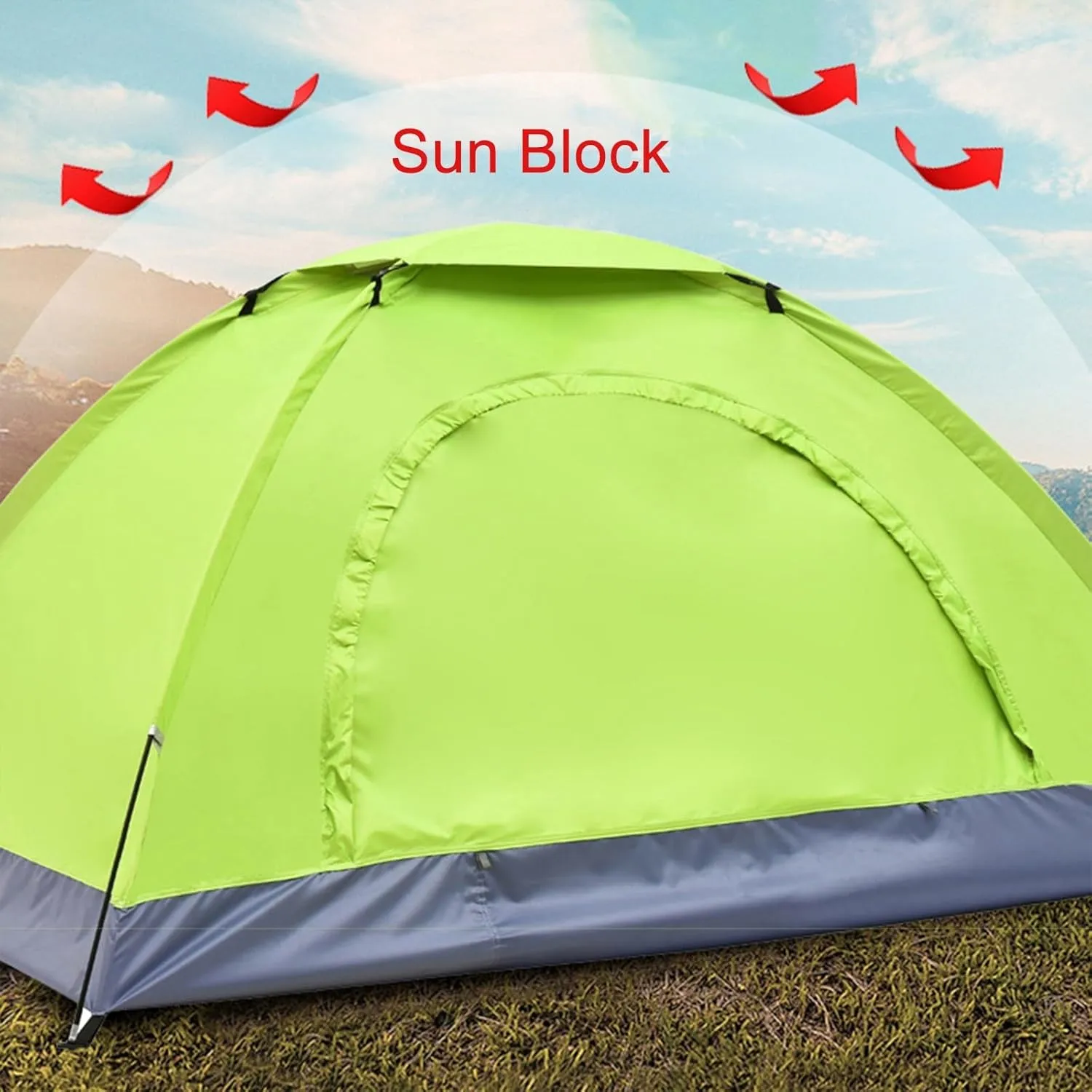 Single and Double Multi-Color Camping Tent, Lightweight Tent,Outdoor Equipment Waterproof Hiking Bike Tour Upgrade Large Space