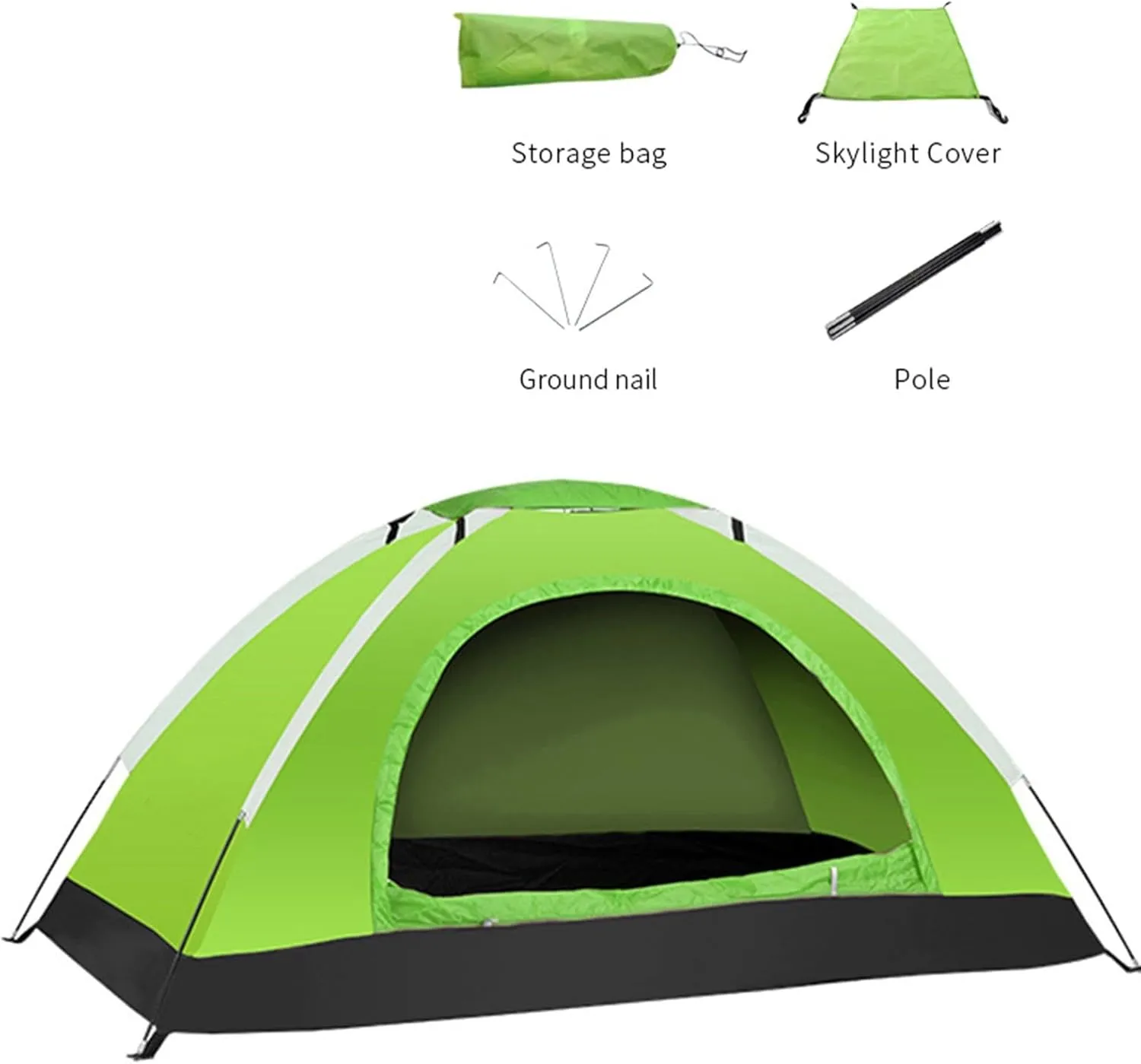 Single and Double Multi-Color Camping Tent, Lightweight Tent,Outdoor Equipment Waterproof Hiking Bike Tour Upgrade Large Space