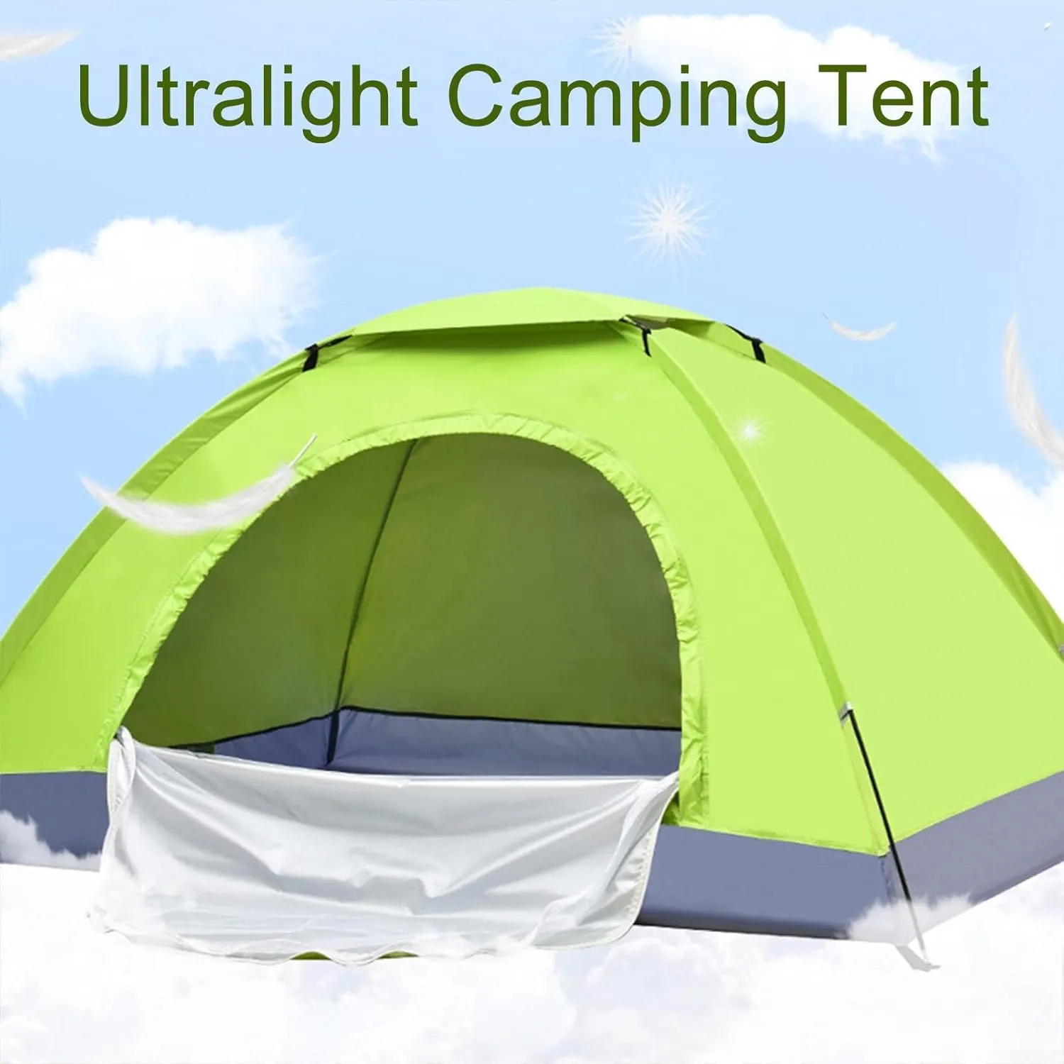 Single and Double Multi-Color Camping Tent, Lightweight Tent,Outdoor Equipment Waterproof Hiking Bike Tour Upgrade Large Space