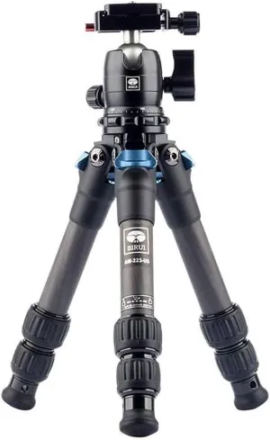 SIRUI AM-223 Carbon Fiber Camera Tripod Mini Travel Compact Tripod with 360° B-00K Ball Head, Arca Swiss Quick Release Plate, Loads up 15KG, Max Height 16", Folded Height 12.1",Black