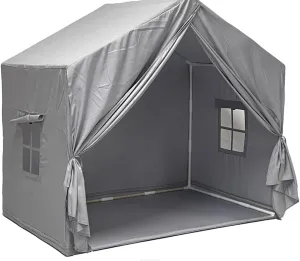 SISTICKER Kids Tent Indoor for Todllers with Mat, Star Light, Toddler Playhouse Play Tent Toddler Playroom Essentials Toys for Boys Girls Birthday Gift for Kids (Gray)