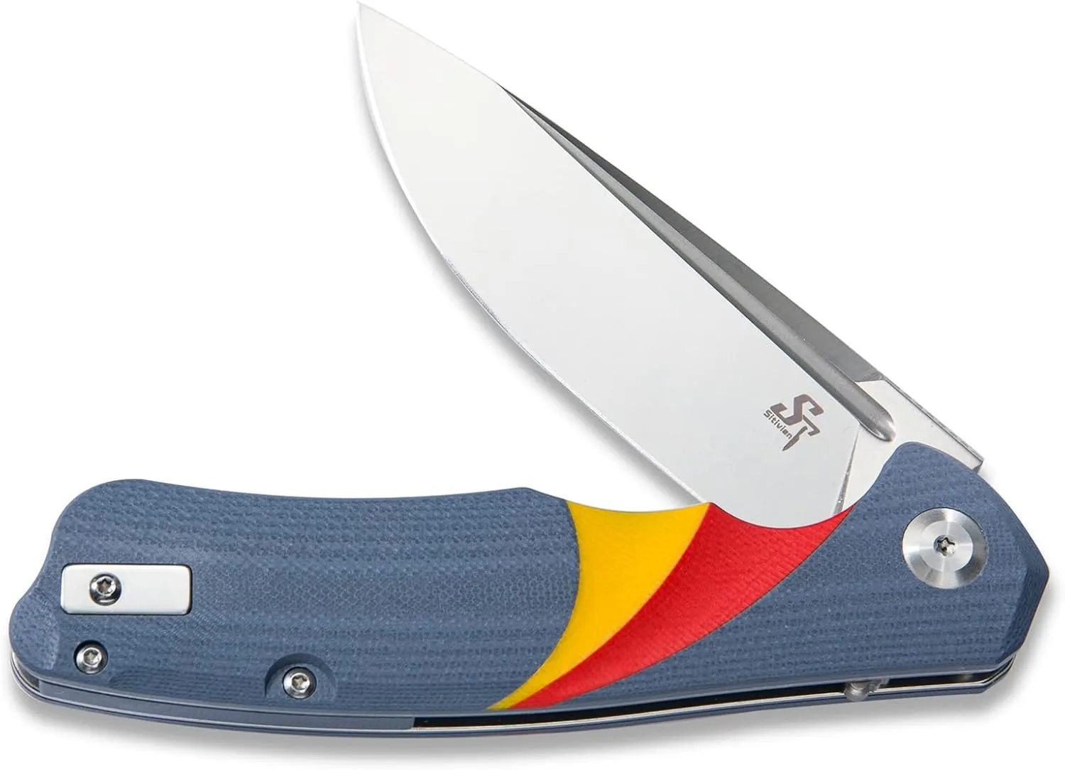 Sitivien ST132 Folding Knife,D2 Steel,G10 Handle EDC Knife with Liner Lock for Outdoor Hiking Camping(Blue)