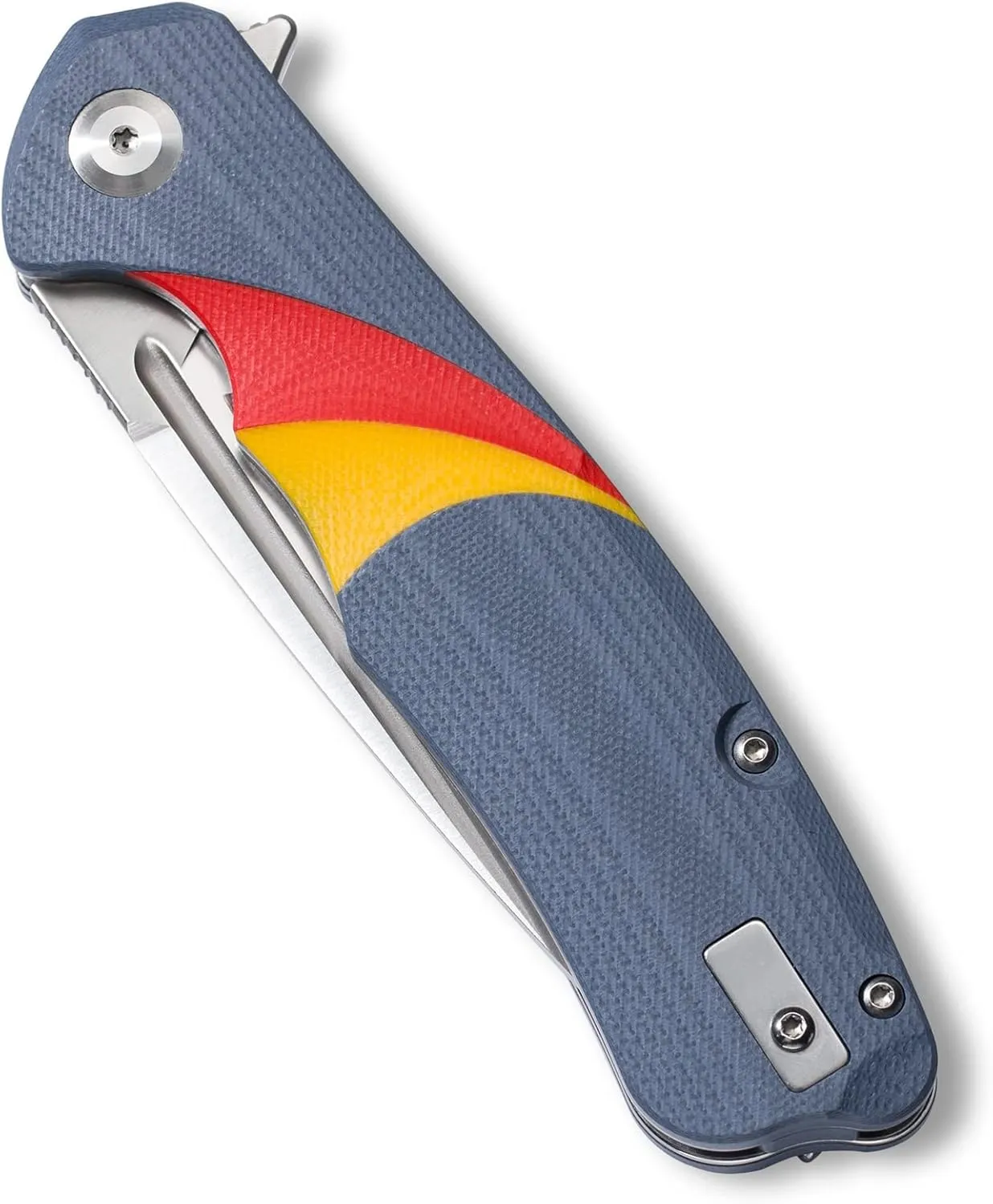Sitivien ST132 Folding Knife,D2 Steel,G10 Handle EDC Knife with Liner Lock for Outdoor Hiking Camping(Blue)