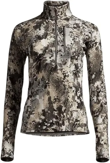 SITKA Gear Women's CORE Merino 220 Half-Zip Pullover, Elevated II Camo, X-Large (600221-EV-XL)