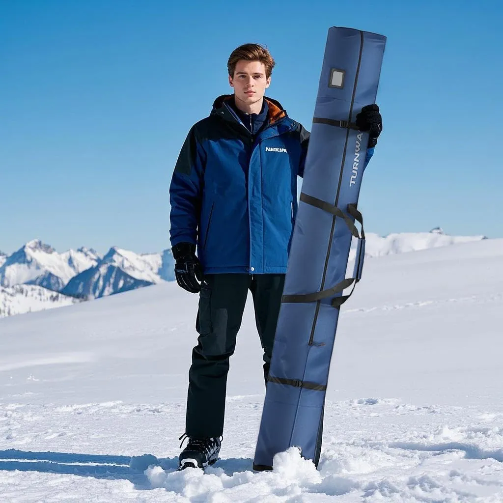 Ski Bag | Store & Transport Skis Up to 215 cm, Poles & Extras | Waterproof - for Men, Women and Youth
