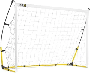 SKLZ Quickster Soccer Goal - Portable Goal for Backyard & Field - Durable Tension-Tite Frame & Heavy Gauge 2-Ply Net - Adjustable Click-Lock Poles, Metal Stakes - Carrying Case with Handle