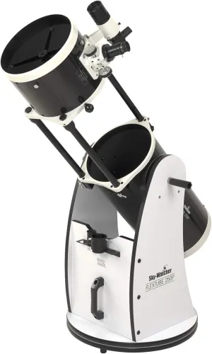 Sky-Watcher Flextube 250 Dobsonian 10-inch Collapsible Large Aperture Telescope – Portable, Easy to Use, Perfect for Beginners, White/Black (S11720)