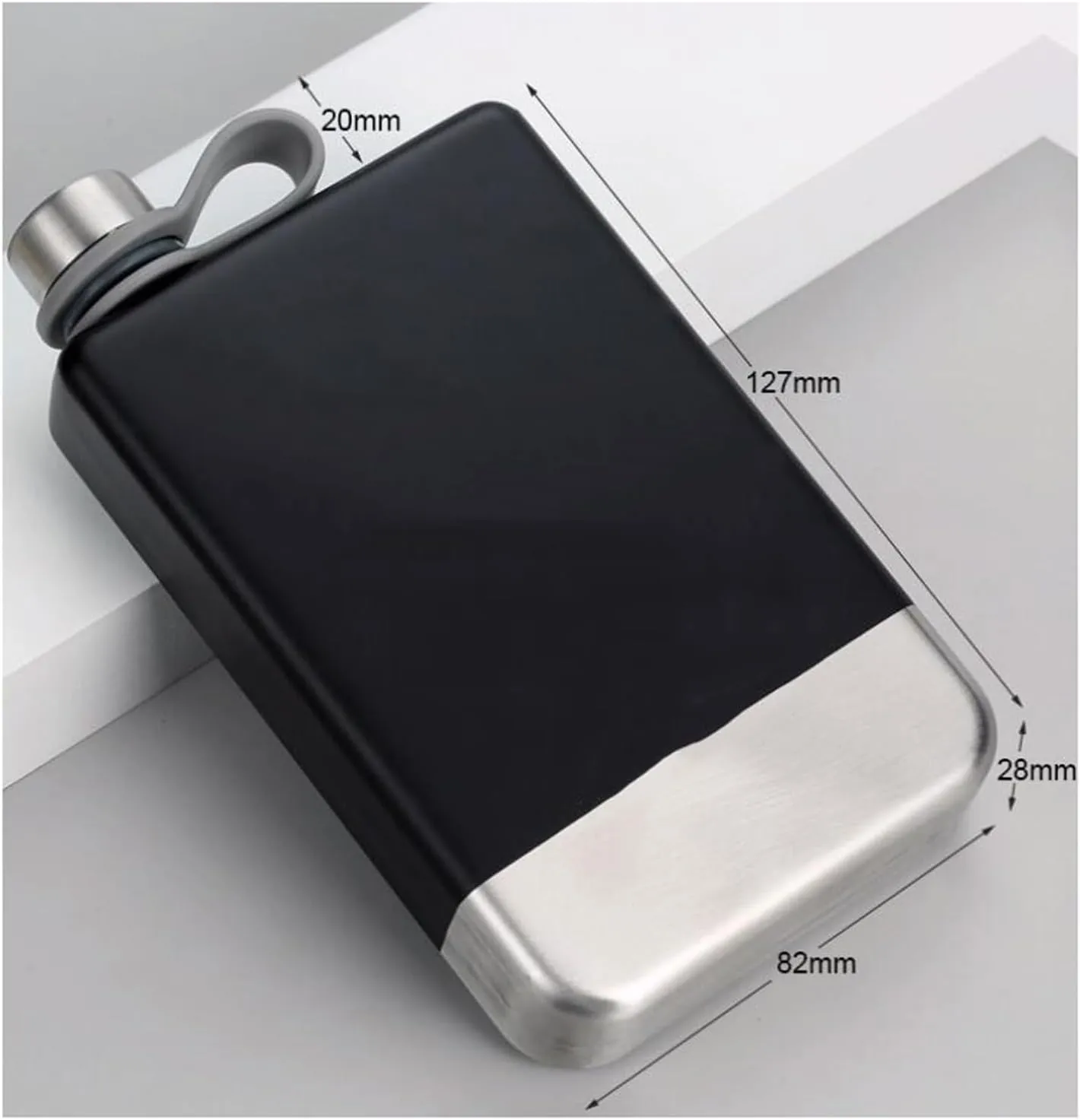 Small Flasks Stainless Steel Flasks for Liquor for Men Flasks with Funnel for Wedding Party Birthdays Travel Flasks 9Oz(A)