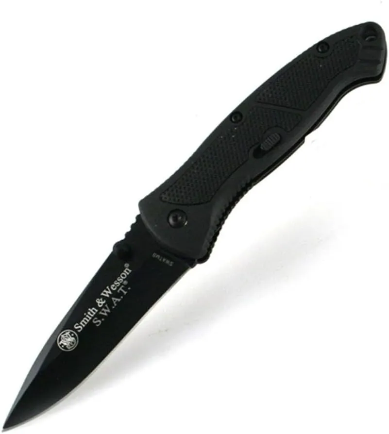 Smith & Wesson Benji 2.5in High Carbon S.S. Folding Keychain Knife with 1.75in Modified Tanto Blade and G10 Handle for Outdoor, Tactical, Survival and EDC