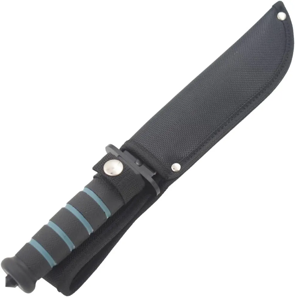 Snake Eye Tactical 12-Inches Heavy-Duty Fixed Blade-Hunting-Outdoor Survival-Knife (Black-Gut Hook)