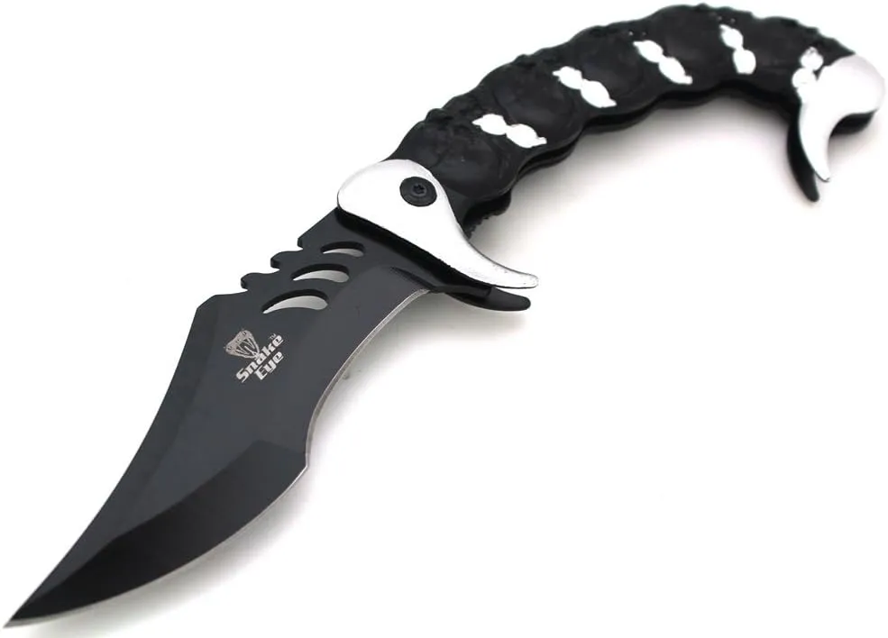 Snake Eye Tactical Fantasy Scorpion Tail Design Action Assisted Folding Knife Hunting Fishing Camping Outdoors