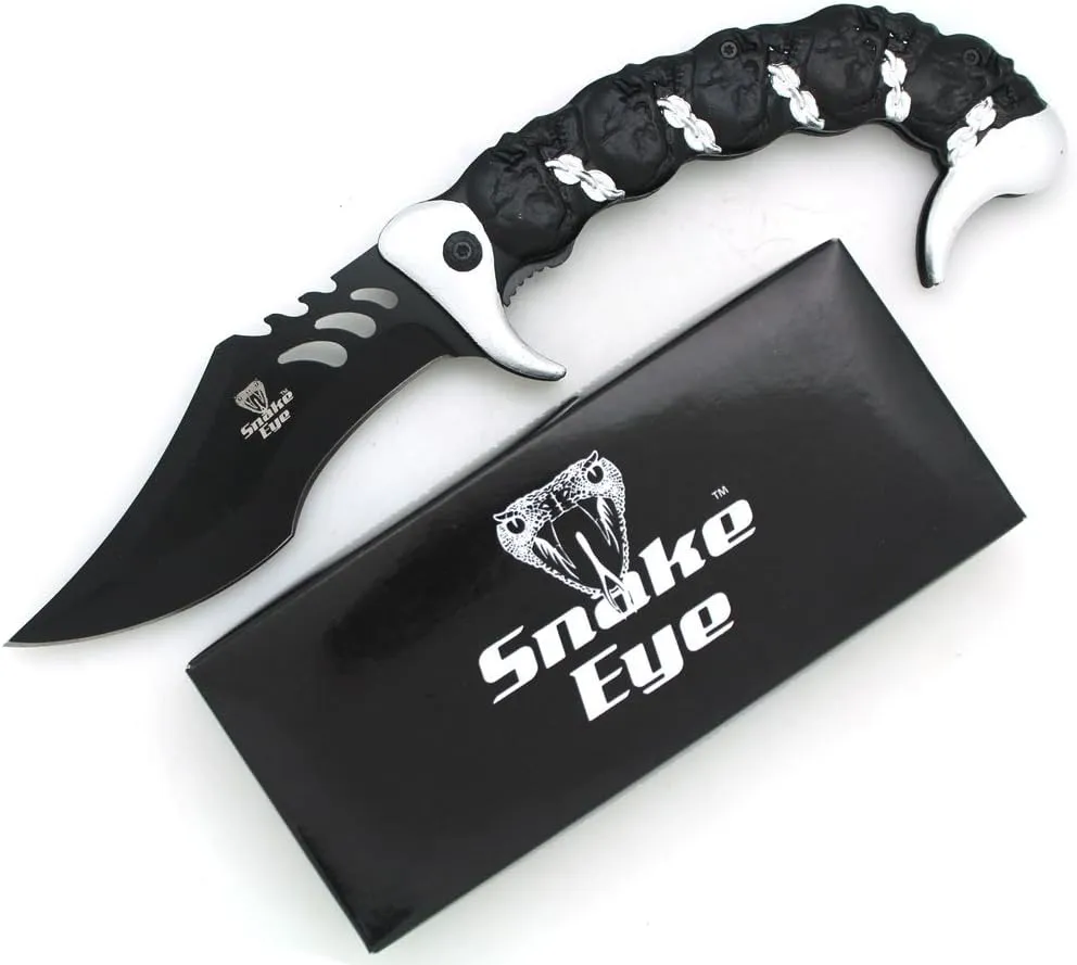 Snake Eye Tactical Fantasy Scorpion Tail Design Action Assisted Folding Knife Hunting Fishing Camping Outdoors
