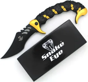 Snake Eye Tactical Fantasy Scorpion Tail Design Action Assisted Folding Knife Hunting Fishing Camping Outdoors