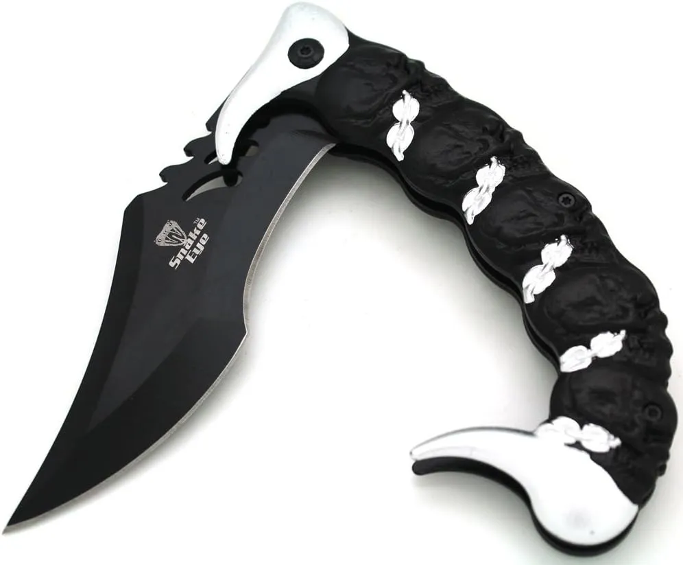 Snake Eye Tactical Fantasy Scorpion Tail Design Action Assisted Folding Knife Hunting Fishing Camping Outdoors