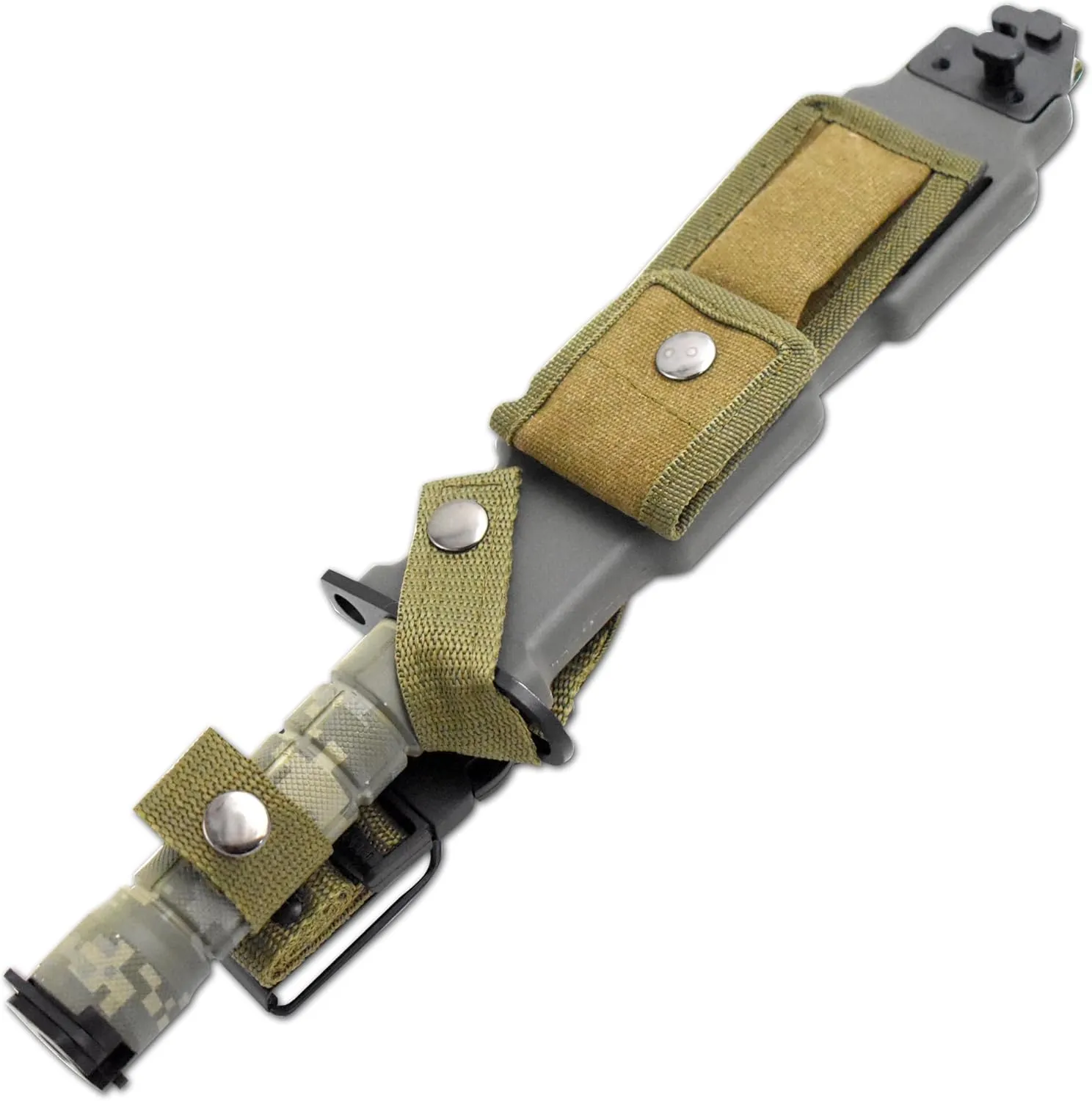 Snake Eye Tactical Fixed Blade Survival Knife, 13-Inch Overall (Green Camo)