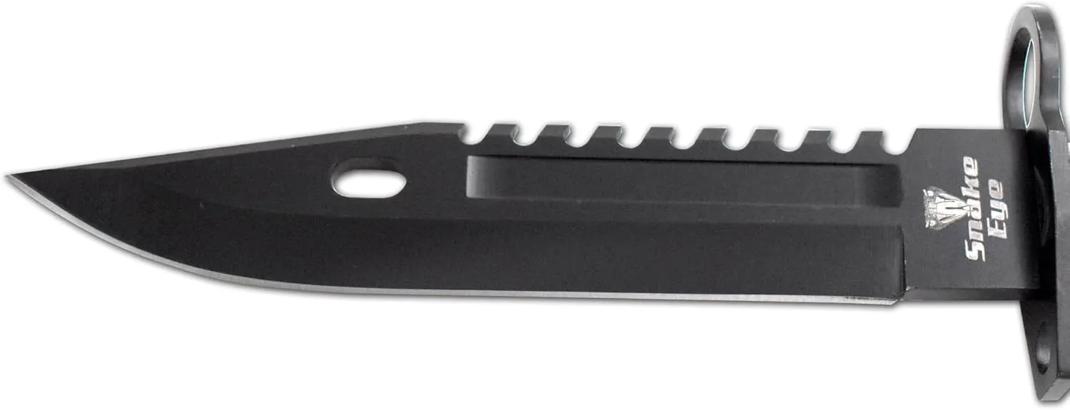 Snake Eye Tactical Fixed Blade Survival Knife, 13-Inch Overall (Green Camo)