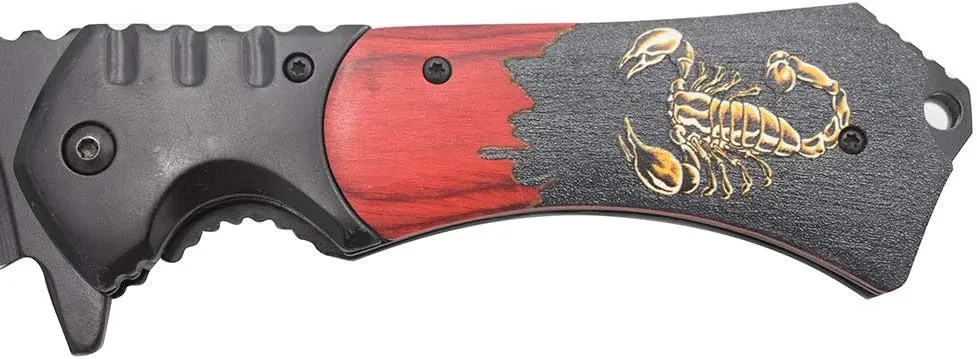 Snake Eye Tactical Heavy Duty Folding Pocket Knife Outdoors Camping Hunting Fishing. (Scorpion)