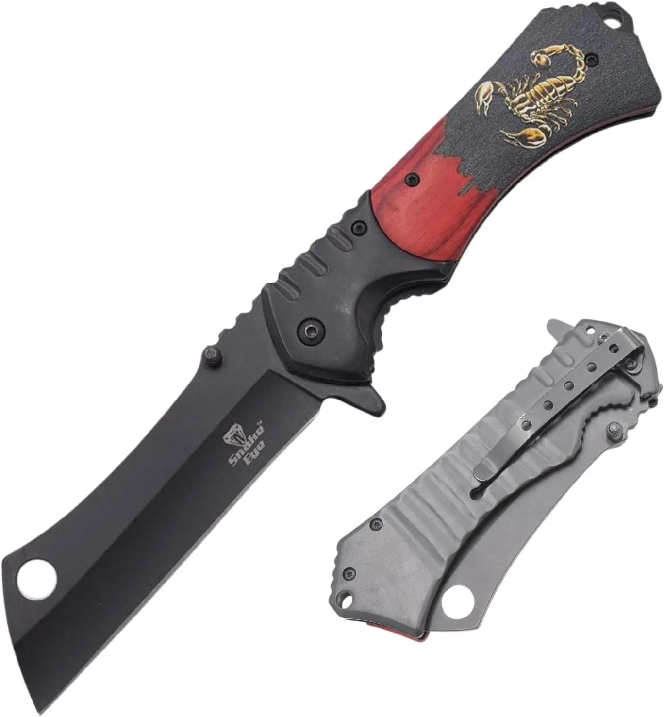 Snake Eye Tactical Heavy Duty Folding Pocket Knife Outdoors Camping Hunting Fishing. (Scorpion)