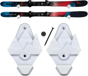 Snow Ski Wall Mount, Snow Skis Rack, Space Saver, Universal Ski Wall Mounts, Winter Sports Storage (True White)
