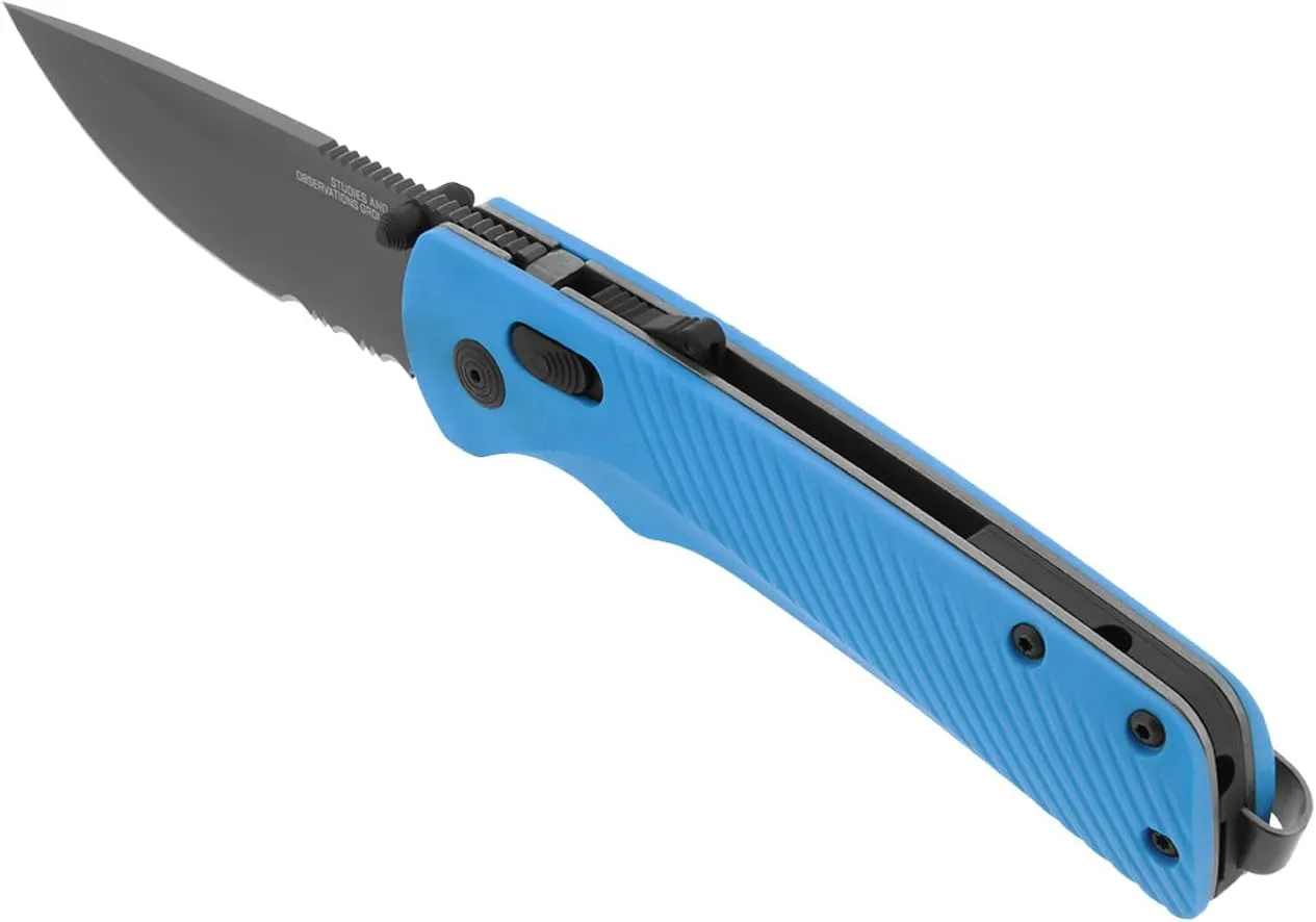 SOG Flash AT Daily Carry Ambidextrous Partially Serrated Pocket Folding Knives Ergonomic Handle D2 Steel Blade