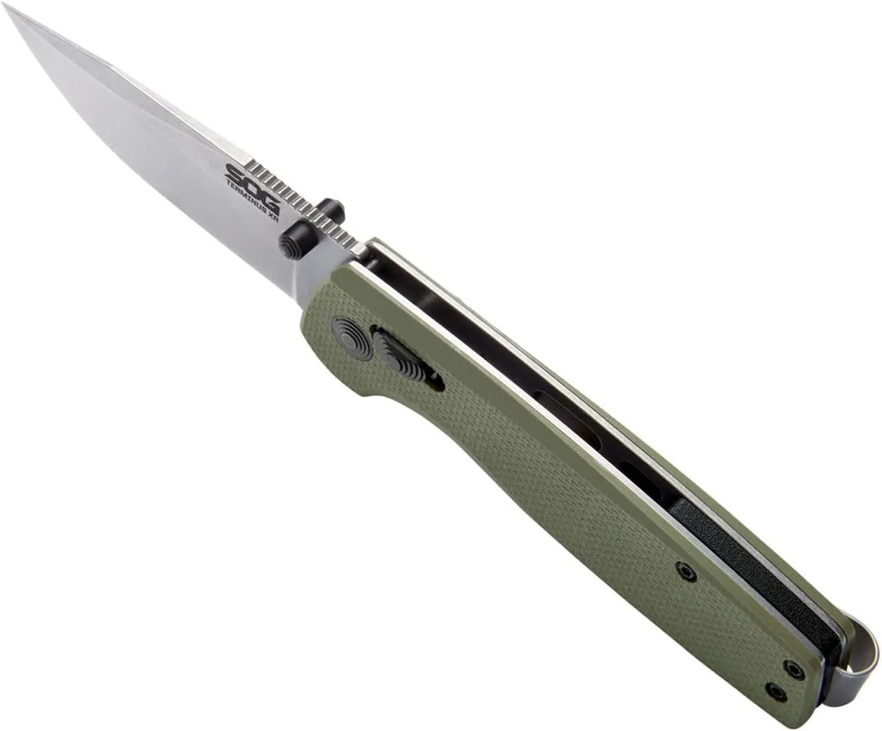 SOG Terminus XR G10 Daily Carry Rugged EDC Ambidextrous Pocket Folding Knives | G10 Handle | Wear-Resistant D2 Steel Blade