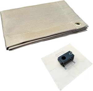 SOLOWILDER Fire Pit Mat 40" Wood Stove Under Grill Mat for Deck BBQ Fireproof Floor Tent Campsite Insulation Protection