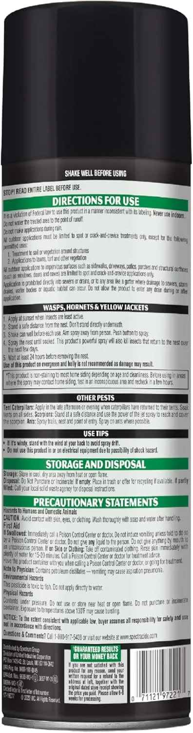 Spectracide Wasp & Hornet 3, 12 Pack, 18.5 Oz Insect Killer
