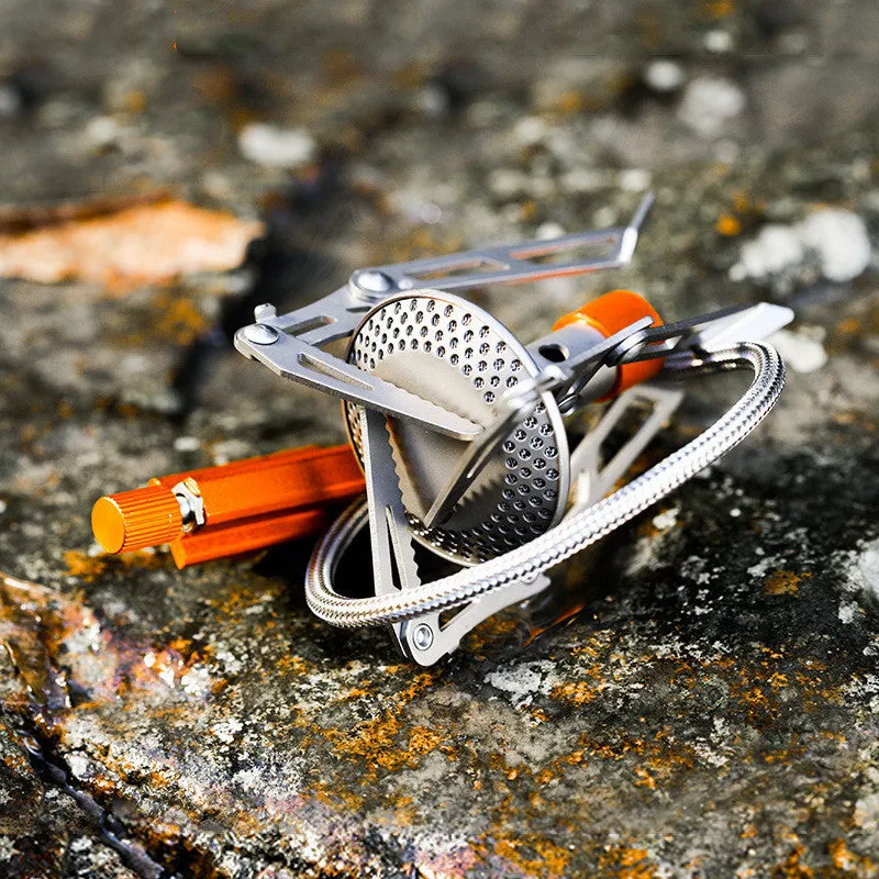 Split Gas Stove 117T Outdoor Lightweight Portable Hiking Titanium Alloy Camping Furnace End Mountain Stove