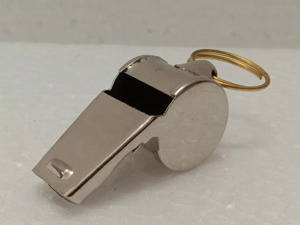 Sports Gold Plate Brass Whistle -Survival Emergency Security Forces | Heavy Duty (2998)