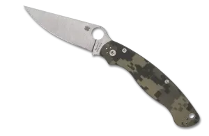 Spyderco Military2 Camo G-10 4" Plain Edge Folding Pocket Knife (C36GPCMO2)