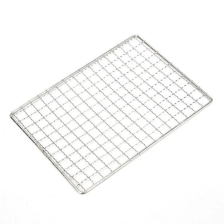 Stainless Steel Flat Card Barbecue Grill Camping Mini