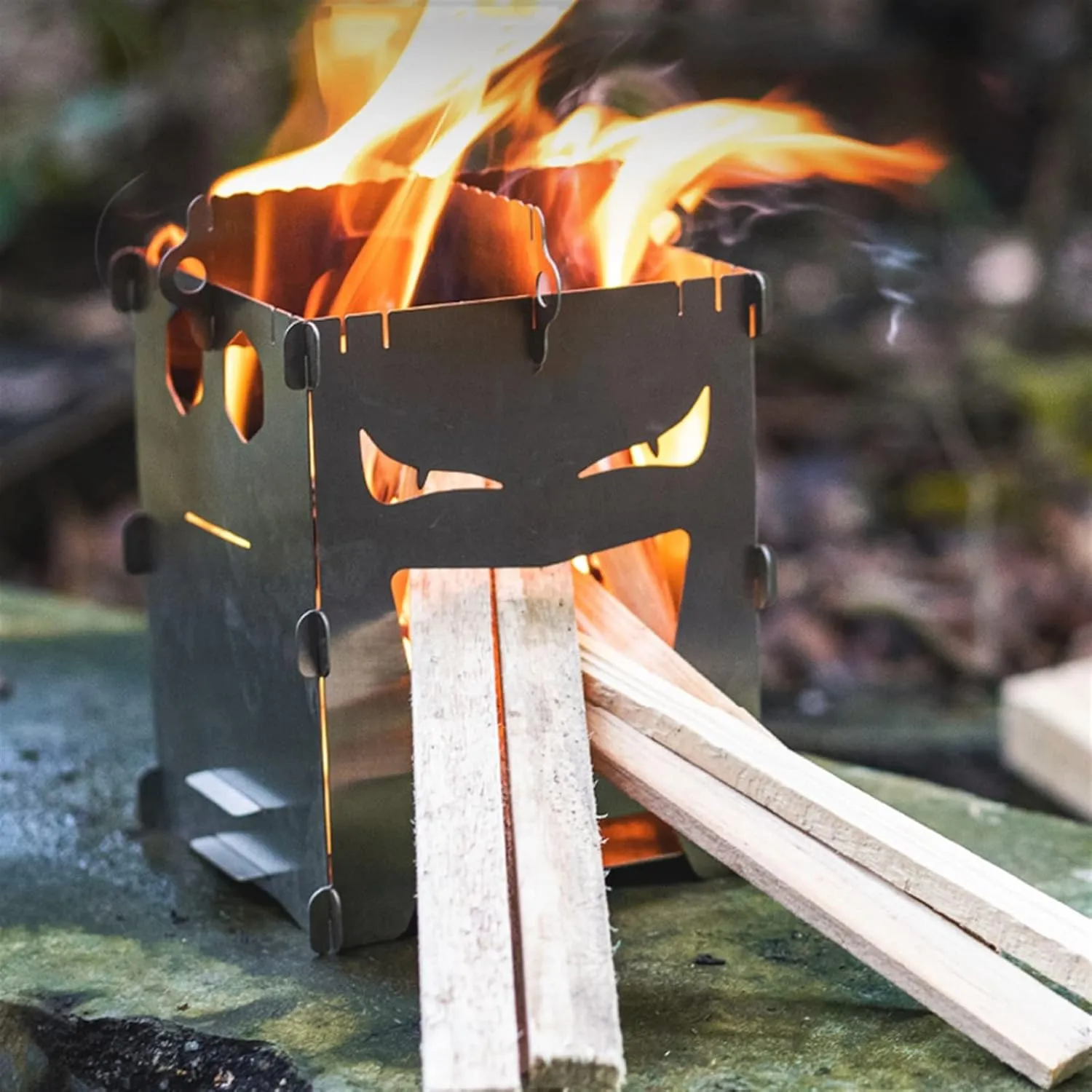 Stainless Steel Wood Burning Stoves,Portable Outdoor Folding Alcohol Stove,Tent Stove Camping Stove, for Cooking, Hiking, Backpack,RV and Survival