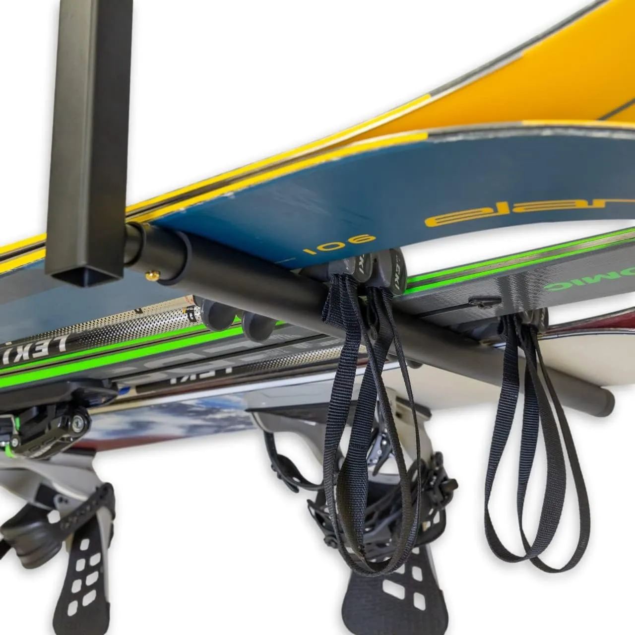StoreYourBoard Adjustable Ski and Snowboard Ceiling Rack, Overhead Storage Mount, Single Sided