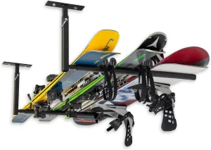 StoreYourBoard Adjustable Ski and Snowboard Ceiling Rack, Overhead Storage Mount, Single Sided