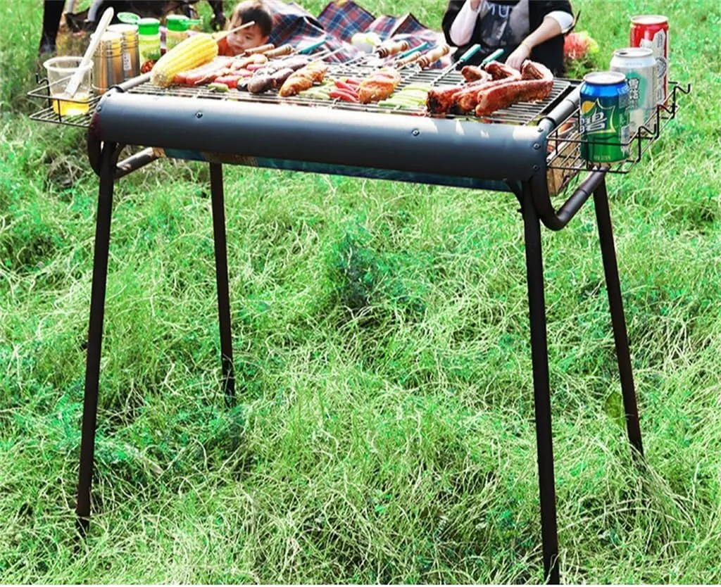 Stove Stainless Steel Rack Household Outdoor Charcoal Folding Stove/D/73 * 37 * 84Cm (D 73 * 37 * 84Cm)