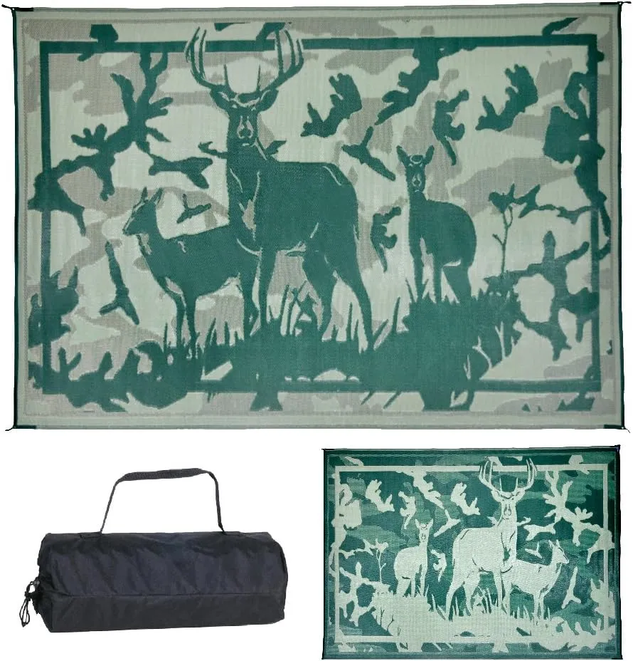Stylish Camping HC8114 Desert Camo/Green 8'x11' Camo Deer Mat, 1 Pack
