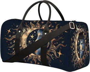 Sun Design Cool Travel Duffel Bag for Women Men Small Sport Gym Bag Waterproof Weekender Overnight Lightweight Carry on Foldable Gym Bag for Training Swim Yoga Traveling Handbag