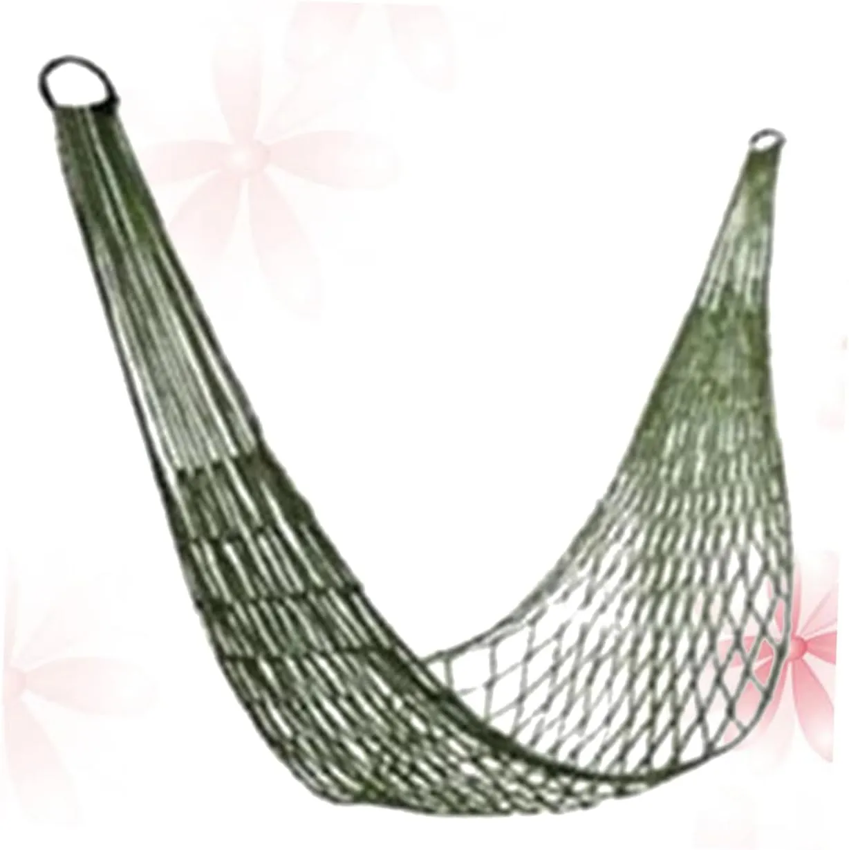 SUPVOX 1pc Nylon Mesh Hammock Portable Rope Sleeping Net for Outdoor Camping Hiking and Travel Lightweight and Easy to Store Dark Green Random Style