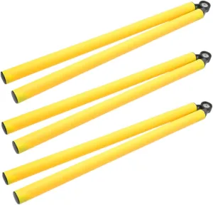 SUPVOX 3pcs Agility Poles Sports Training Sturdy Soccer Rods with Nonslip Base for Basketball Football and Soccer Drills Turf Quick Setup and Durable Design