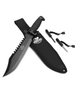 Survival Hunting Knife w/ Sheath,15" Fixed Blade Tactical Bowie Knife